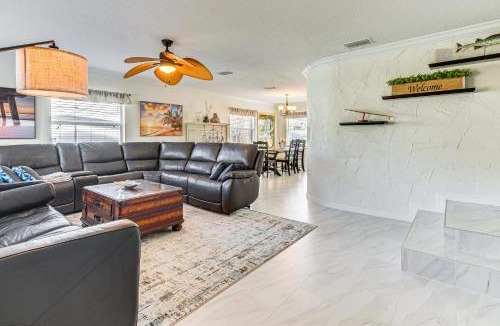 Hudson Beach Estates House | Spacious Canalfront Home with Pool about half Mi to Beach