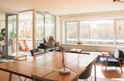 La Villette Apartment | Spacious cocoon with a terrace view on the canal