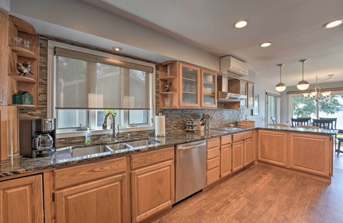 Delton House | Spacious Delton Home w/Fire Pit + Lake Views
