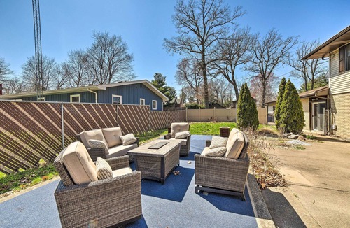 Michigan City Cottage | Spacious Getaway w/Heated Private Pool!