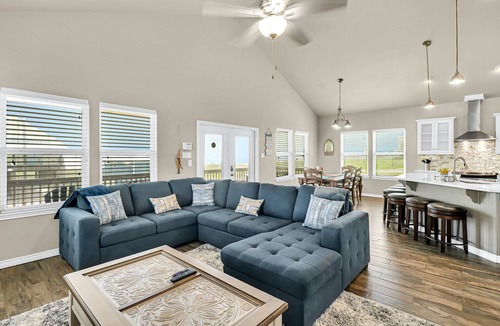 North Beach House | Spacious gulf view home on north beach with enclosed yard & balconies