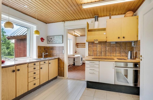 Fjerritslev House | Spacious holiday home with terrace, wood-burning stove and large plot