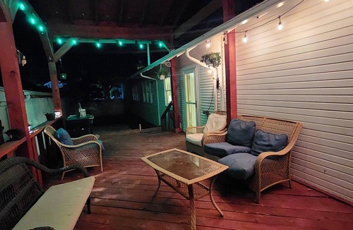 Scottsbluff House | Spacious home in downtown Scottsbluff with hot tub and large backyard deck.
