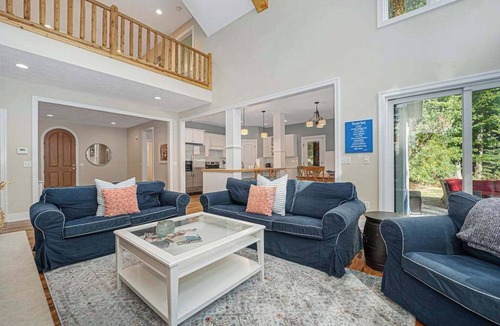 Fennville House | Spacious Home with Two Fireplaces, Game Room, & Private Pool - Walk to the Lake