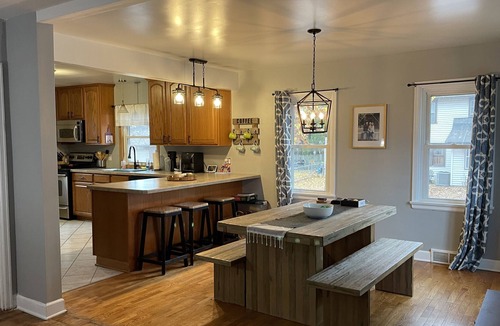 Battle Creek House | Spacious home with a cozy feel