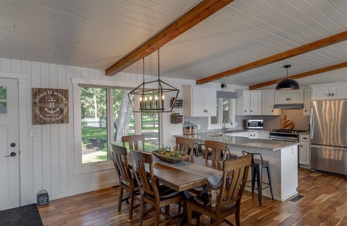 Crosslake Cabin | Spacious Lake Home w/panoramic views, fireplace, fire pit, beach