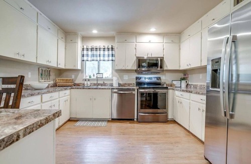 Laguna Park House | Spacious Lakeview Oasis with Pool + Hot Tub