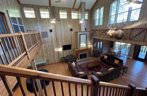 Zwolle Cabin | Spacious Lodge Retreat | Sleeps 24 | 8 Suites | Decks, Pond Views & Gathering Spaces