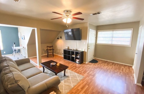 Wake Village Apartment | Spacious Loft-Style Apartment with FIBER Internet