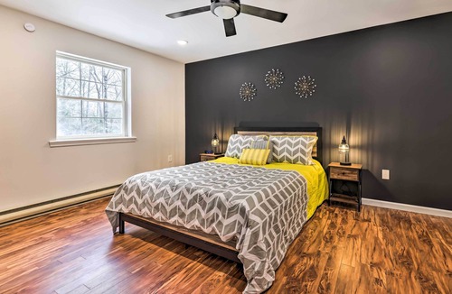 Tunkhannock Township House | Spacious Long Pond Home: Game Room + Hot Tub!