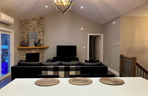 Lafontaine House | Spacious & Modern Bungalow on Cul-de-Sac: Large Deck, Wood Lot, Steps to Beach