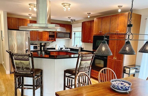 Stratton House | Spacious Mtn Home with Hot Tub, fire pit