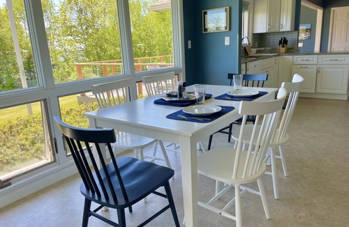 Searsport House | Spacious Oceanfront Home with Private Beach on Penobscot Bay