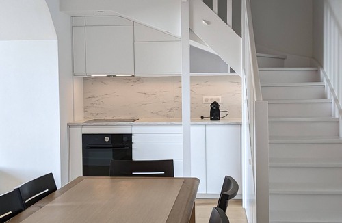 Le Pouliguen Apartment | Spacious renovated duplex with outdoor pool in wooded grounds + spa