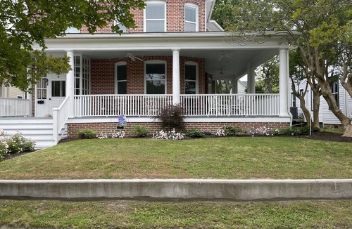 Cape Charles House | Spacious restored 1914 historic home steps from the beach.