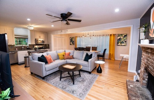 Little Rock House | Spacious, stylish home with fenced yard!