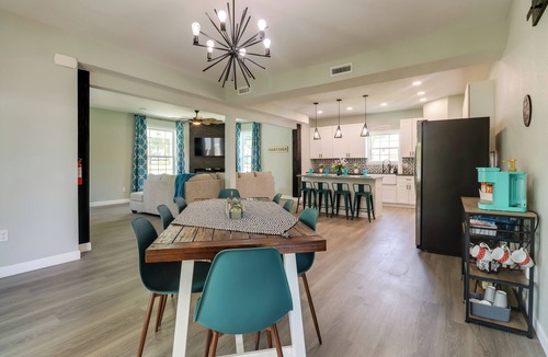 Grove House | Spacious Yard, Games & Fire Pit: Grove Home Rental