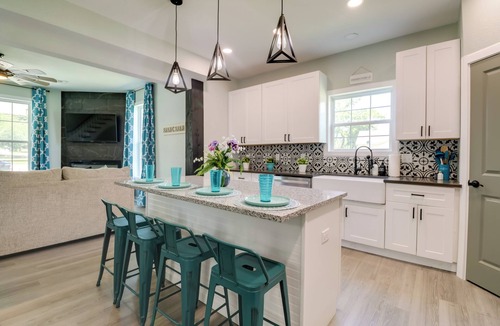 Grove House | Spacious Yard, Games & Fire Pit: Grove Home Rental