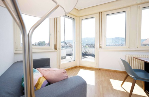 Sihlfeld Apartment | Spacious Zurich Apt, Huge Terrace & Views