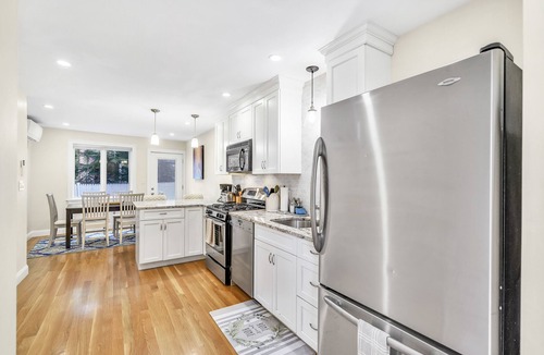 Allston House | Sparkling Boston Townhome with AC, Parking, Roku TV, Patio, Pet Friendly!