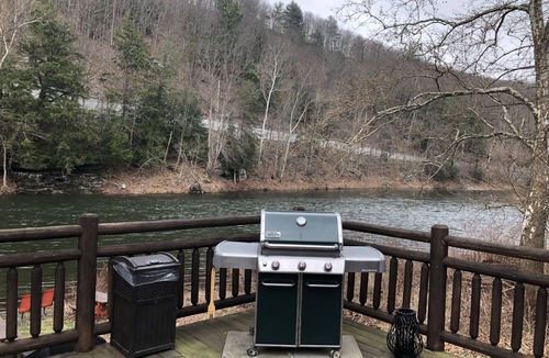 Starlight Cabin | Spectacular Catskill Mountain River Front Custom Log Home