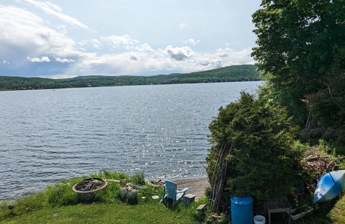 Saint-Hermenegilde Cottage | Spectacular Lakehouse with mountain views own sandy beach on crystal clear lake