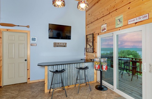 Cookson Cabin | Spectacular Lake View, Luxury Cabin provides the perfect gathering place.
