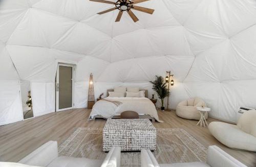 Bastrop County House | Spectacular Two Domes and Lofted Cabin Union with Breathtaking Deck and Indoors in Elgin, Texas