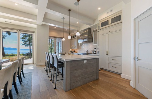 Brockway House | Spellbound Lakefront Lodge by Tahoe Getaways - 5 BR w Hot Tub, Buoy & Beach Access