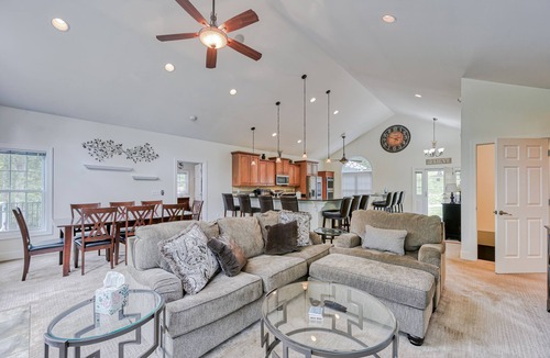 Morgan II House | Sprawling waterfront home with kayaks, game room, and hot tub