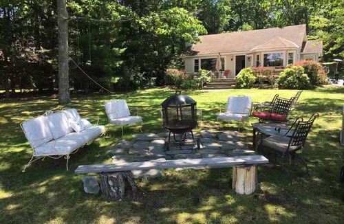 Milford House | Spring fed Lake front home floating dock and boats
