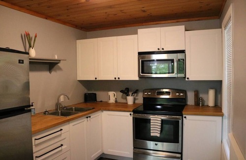 Rye Cottage | Spring Lake Chalets, Lakefront chalet (Bear), 2 bedroom, private beach!