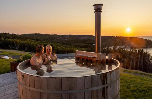 Inverness County House | Spruce - Luxury Oceanview Cottage with Hot Tub & Private Beach Access near Cabot Trail