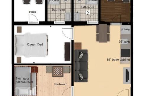 Holderness House | Squam Waterfront 2 bed 2 bath (Suite 3)