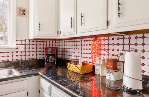 Montour Falls Apartment | Stained Glass by the Waterfall - Second Floor
