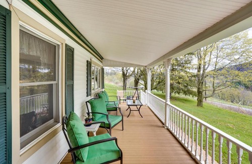 Stamford House | Stamford Farmhouse with Deck in Catskill Foothills