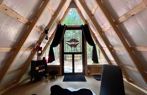Sidney RV Rental | Stay Wild | Cozy A-Frame Cabin & Glamping Escape