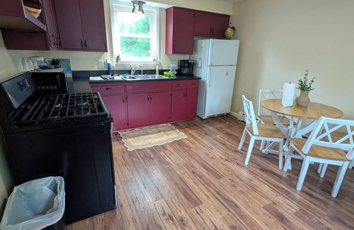 Auburn Apartment | Steel Hideaway, first floor easy access, king bed, fenced yard, fast wifi
