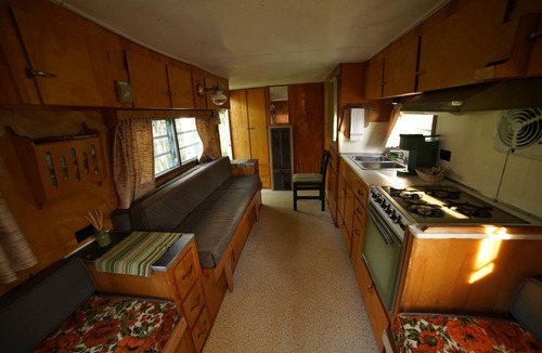 Saddlestring House | Steinbeck Camper, Rustic Mid-Century Camper