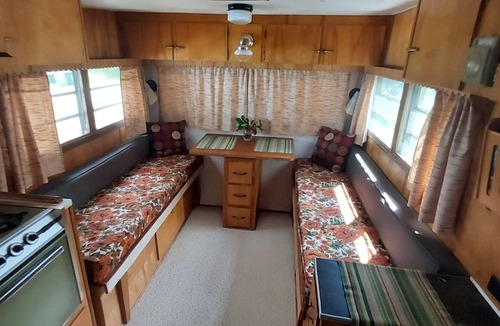 Saddlestring House | Steinbeck Camper, Rustic Mid-Century Camper