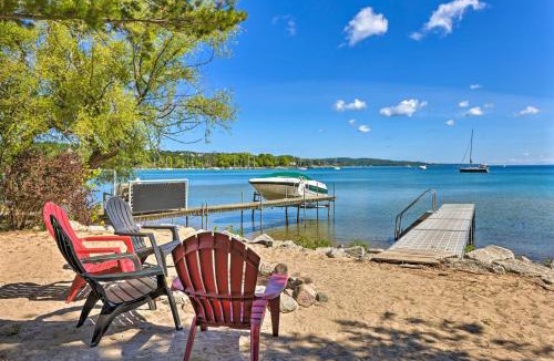Suttons Bay House | Steps to Beach! Dog-Friendly Suttons Bay Cottage