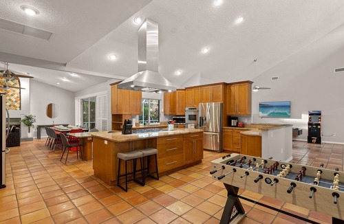 Trailer Estates House | Steps to IMG Golf! Heated Pool, Spa, Game Room!