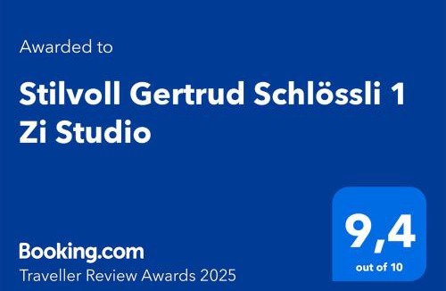 St. Gallen Apartment | Stilvoll Gertrud Schlössli 1 Zi Studio