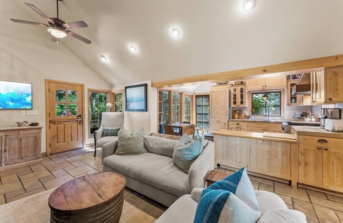 Sundance Cabin | Storybook Stone Cottage, Short Walk to Resort, Hot Tub, Fireplace