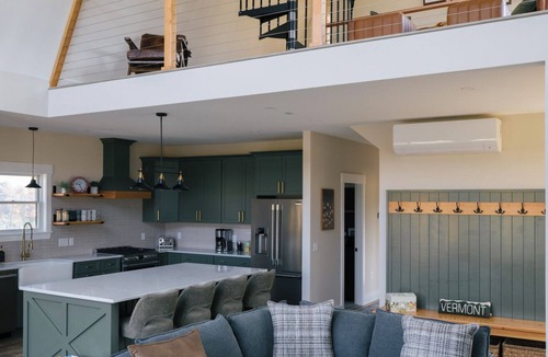 Morrisville House | Stowe A-Frame, Sauna, Hot Tub, Theater, Game Room, Arcade, Gym