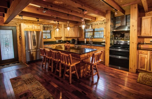 Rockwood Ski Chalet | Stream Front Log Home near 7 Springs, 4 BR