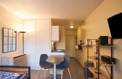 Quartier Hyper-Centre Apartment | Studio Apartment 'Studio Grenoble' with Mountain View and Wi-Fi