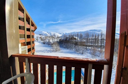 Bergers Apartment | Studio avec piscine privee et balcon amenage a Huez