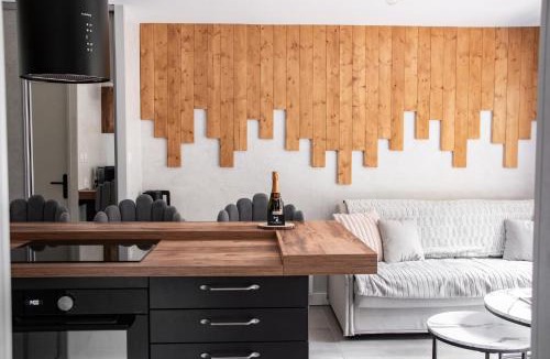 Saint-Gervais-les-Bains Apartment | Studio cabine Au Loup Blanc avec vue Mont Blanc