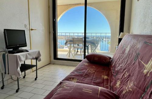 Plage d'Argeles Apartment | Studio cabine avec vue sur le port 4 couchages - AR240-112